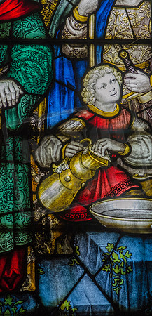 Detail: Christ before Pilate (Kempe and Co, 26 July 1914) - St Mary's, St Neots, Huntingdonshire
