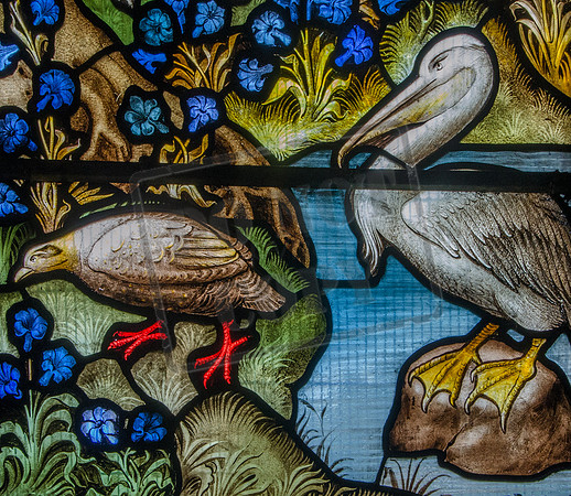 Detail from The Arrest of Jesus in the Garden of Gethsemane (glass by Hardman Powell), St Mary's, St Neots, Huntingdonshire