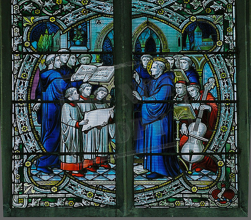 St Gregory taking choir practice - the Gregorian chant