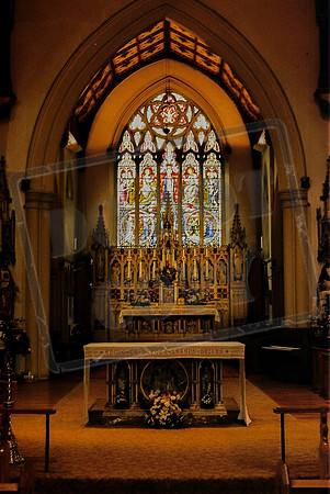 The Sanctuary, St Gregory's, Cheltenham: 1854-7, designed by Charles Hansom