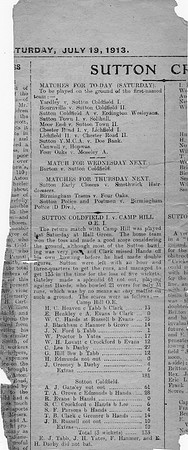 Cutting from The News, 19 July 1913