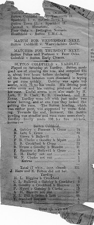 Newspaper report - year unknown