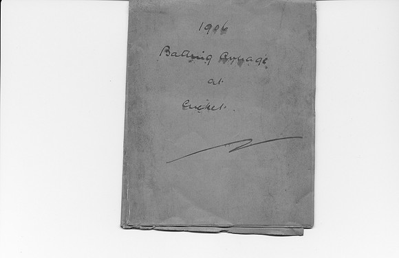 Cover of A J Gateley's analysis of his batting for Sutton Coldfield during 1906