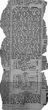 Report in Sutton Coldfield newspaper dated 28th May 1910