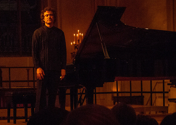 Paul Lewis, Tetbury 2012, after playing Schubert's last three sonatas