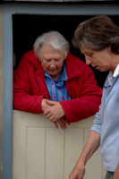 Freda and Caroline, dog watching: Guiting Power