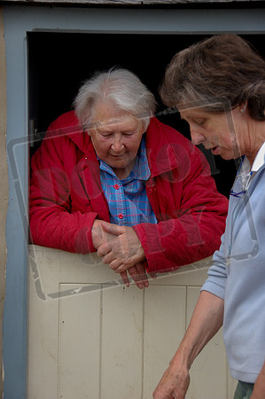 Freda and Caroline, dog watching: Guiting Power