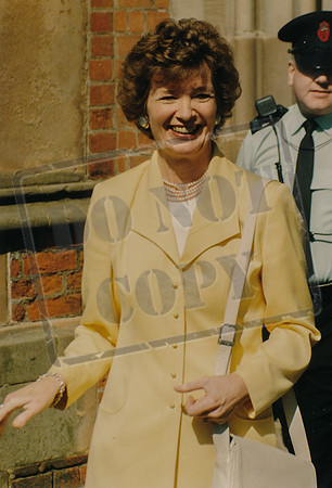 The President of Ireland, Mary Robinson, in Belfast