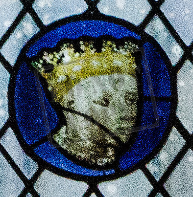 Richard, Duke of York, mediaeval stained glass, Trinity Chapel, Cirencester Parish Church