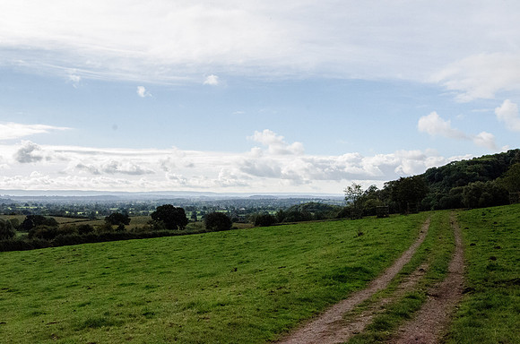 The Cotswolds from the South end of the Malverns (just still Gloucestershire)