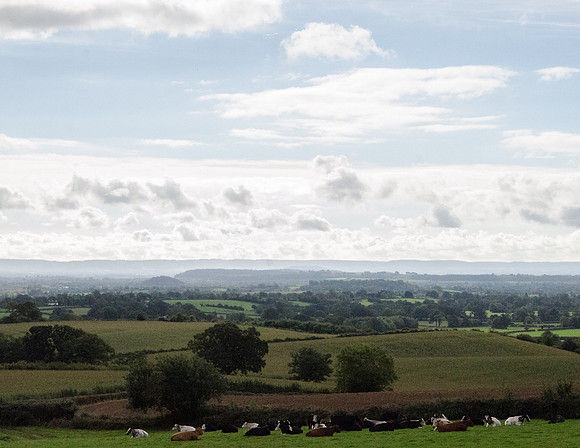 The Cotswolds from the South end of the Malverns (just still Gloucestershire)