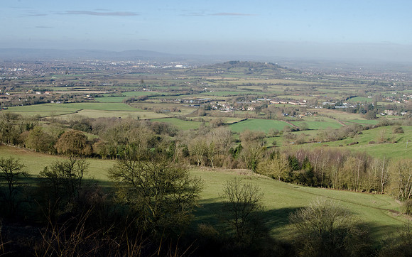 Churchdown Hill, Gloucester and the Forest of Dean beyond, from Crickley Hill