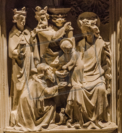 Adoration of the Magi, George Myers' workshop, the Lady Chapel, St Augustine's, Ramsgate
