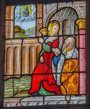The sibyl Libyca and the Emperor Augustus (who asked her whether he should be worshipped as a god), Auch Cathedral (the work of Arnaud de Moles - between 1507 and 1513)