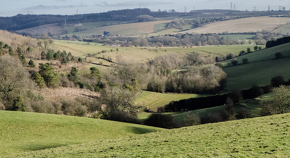 Looking down from Stockwell towards Coldwell Bottom