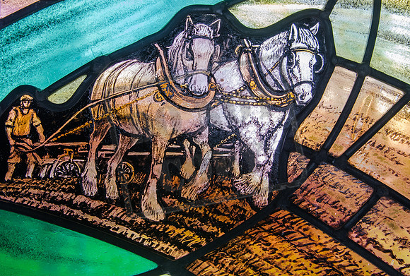 Detail from North Aisle window in St James, Staunton, near Newent